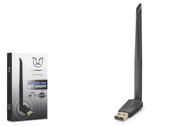 Büro Ev Ofis Network Bağlantısı için 300MBPS Dvr Uyumlu Usb Wifi6 Adaptör ürün görseli 1