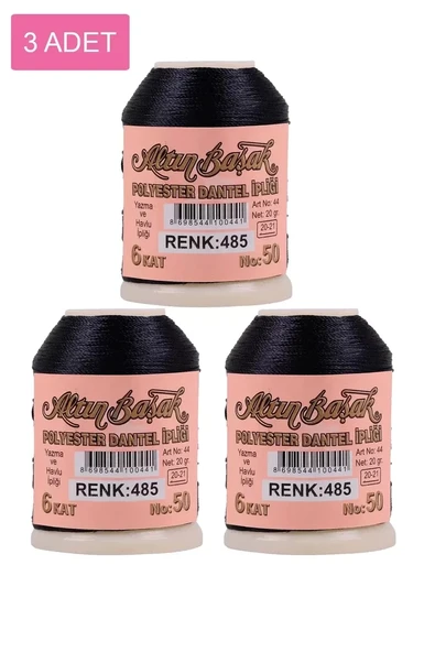 3 Adet Altınbaşak Oya ve Dantel İpi 20 gr - Royaleks - No: 485 ürün görseli 1