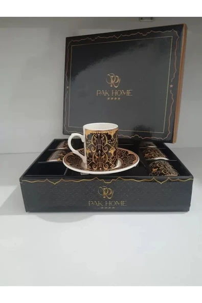 Porselen 6 Lı Lüks Kahve Fincan Takımı Royaleks-PAK-2206 ürün görseli 1