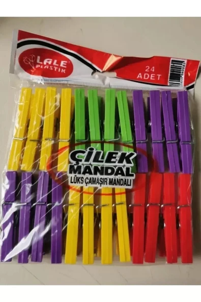 24 Plastik Çilek Mandal Royaleks-L003 ürün görseli 1
