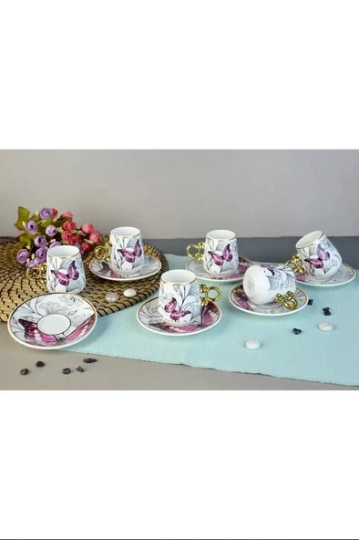 Floral Porselen Kahve Fincanı Royaleks-82454 ürün görseli 1