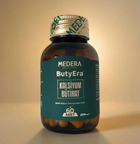 Medera ButyEra Nutrition Kalsiyum Bütirat İçeren Takviye Edici Gıda 60 Kapsül ürün görseli 1