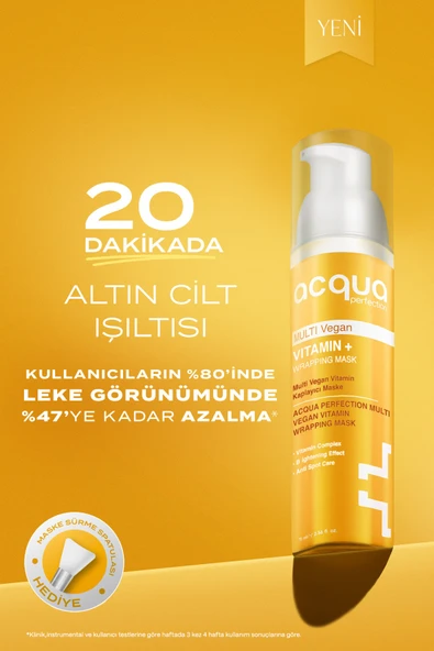 Acqua Perfection Multi Vitamin | C B5 B3 | C Vitamini Cilt Aydınlatıcı ve Leke Karşıtı Soyulabilir Yüz Maskesi 70 ml ürün görseli 1