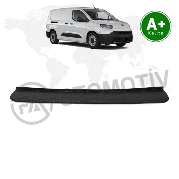 Toyota Proace City Panelvan Arka Tampon Eşiği Mat Siyah 2024 Model ve Sonrası ürün görseli 1