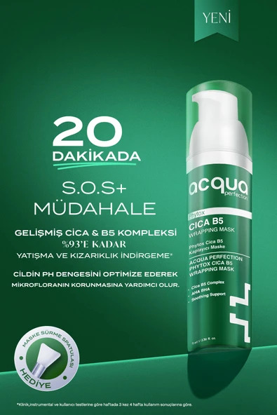 Acqua Perfection Phytox Cica B5 | Yatıştırıcı ve Onarıcı Soyulabilir Yüz Maskesi 70 ml CICA Centella Asiatica ürün görseli 1