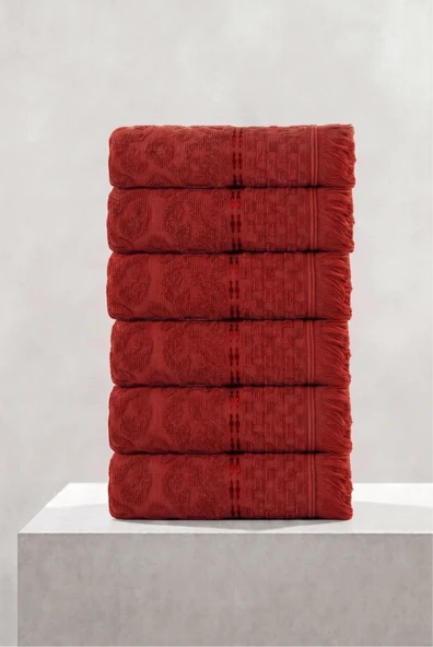6'lı Agora Kiremit El Havlusu - 50x80 Cm, 170 Gr, %100 Pamuk, Spa Ve Otel Havlusu ürün görseli 1