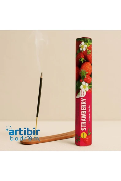artıbir bodrum Çubuk Tütsü Strawberry 20 Adet Çubuk 1 Paket ürün görseli 1