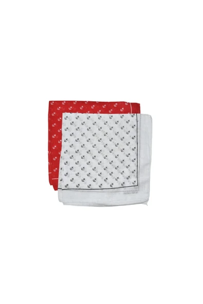 artıbir bodrum Bandana Kırmızı Beyaz Çapa Desenli ürün görseli 1