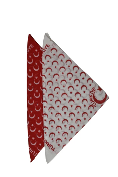 artıbir bodrum Bandana Kırmızı Beyaz Bayrak Set ürün görseli 1