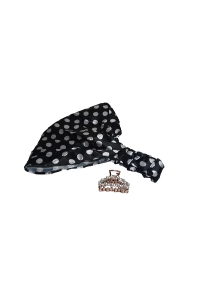 YELPAZE DÜNYASI Lüks Tasarım Şıklığı Saten Bandana ve Toka Seti ürün görseli 1