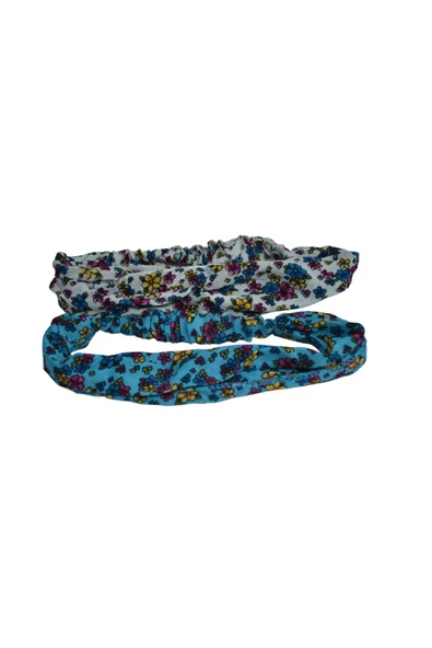 YELPAZE DÜNYASI Lastikli Bandana Çiçek Desenli 2 li ürün görseli 1