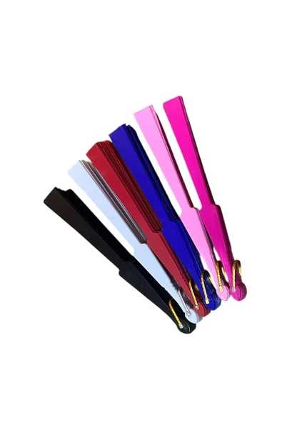 YELPAZE DÜNYASI Yelpaze Organizasyon Sponsor Yelpaze Düz Renk Karışık Set 6 adet Set Yelpaze ürün görseli 1
