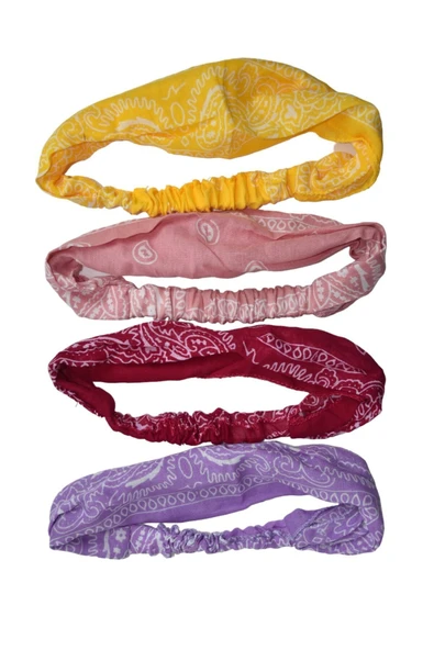 YELPAZE DÜNYASI Bandana Seti Lastikli Paraşüt Model Şal Desenli ürün görseli 1