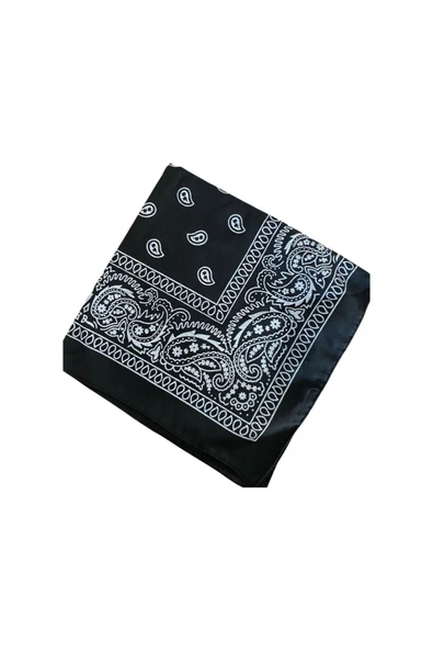 artıbir bodrum Siyah Desenli Bandana ürün görseli 1