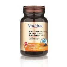 Validus Black Cumin 2600 mg + Turmeric 600 mg + Black Pepper 10 mg 120 Kapsül ürün görseli 1