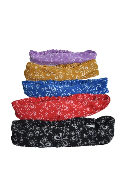 YELPAZE DÜNYASI Lastikli Bandana 5 li set ürün görseli 1