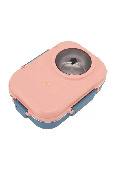 Vagonlife  Çelik Lunch Box 1100 Ml BL-70100 PEMBE ürün görseli 1
