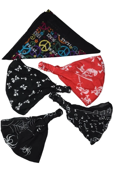 YELPAZE DÜNYASI Bandana 5 li karma set ürün görseli 1