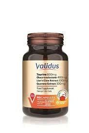 Validus Taurine Glucoronolactone Lion's Claw Extract Guarana Extract 60 Kapsül ürün görseli 1