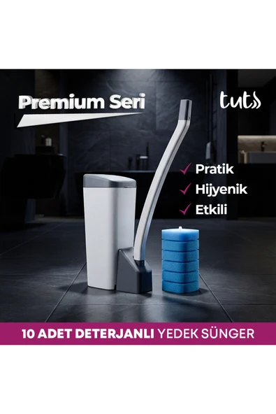Wellnax Yeni Nesil Deterjanlı Temizlik Seti- Kullan At Süngerli Tuvalet Fırçası ürün görseli 1