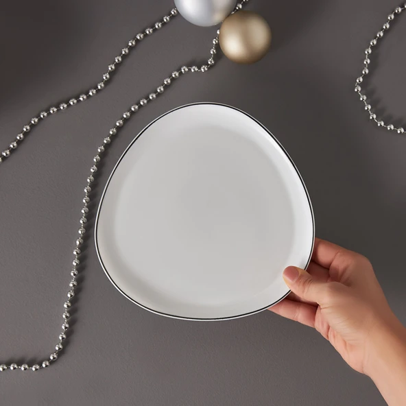 Karaca Agata Opal Cam Pasta Tabağı 20 Cm - Resim 2