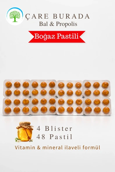 ÇareBurada Bal & Propolis Boğaz Pastili 48 Adet ürün görseli 1
