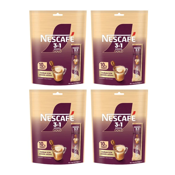 Nescafe Gold 3in1 Yoğun İçim 17 gr 10 lu x 4 Adet ürün görseli 1
