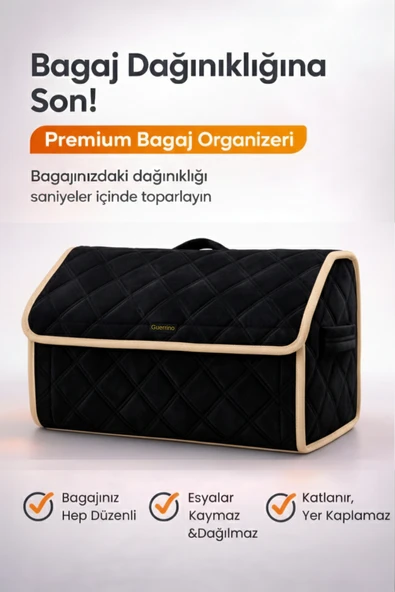 Bagaj Çantası Oto Bagaj Organizer Lüks Tay Tüyü Su Geçirmez Kaymaz Katlanır Düzenleyici - Y6 ürün görseli 1