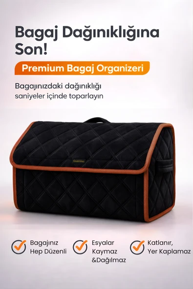 Bagaj Çantası Oto Bagaj Organizer Lüks Tay Tüyü Su Geçirmez Kaymaz Katlanır Düzenleyici - X5 ürün görseli 1