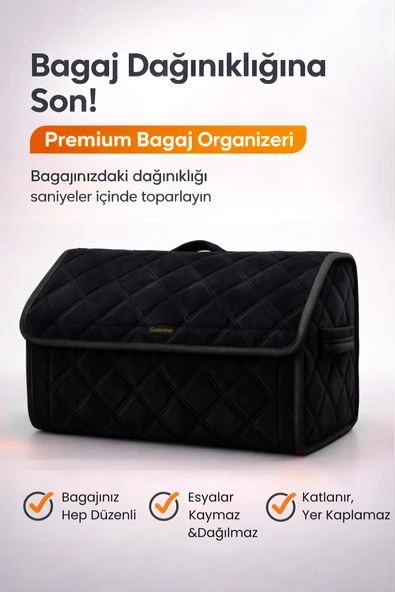 Bagaj Çantası Oto Bagaj Organizer Lüks Tay Tüyü Su Geçirmez Kaymaz Katlanır Düzenleyici - X2 ürün görseli 1