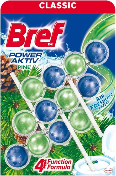 ŞeyliŞeyler - Bref Power Aktiv Klozet Temizleyici Blok Çam Ferahlığı 3'lü 5 Paket ürün görseli 1