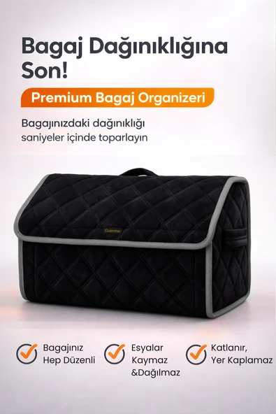Bagaj Çantası Oto Bagaj Organizer Lüks Tay Tüyü Su Geçirmez Kaymaz Katlanır Düzenleyici - X4 ürün görseli 1