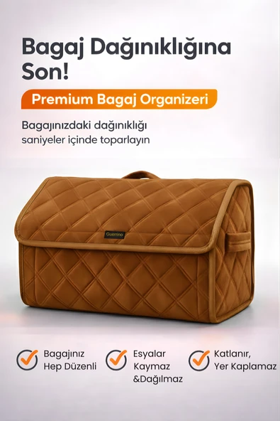 Bagaj Çantası Oto Bagaj Organizer Lüks Tay Tüyü Su Geçirmez Kaymaz Katlanır Düzenleyici - X7 ürün görseli 1