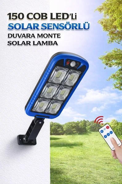 50 COB Led Solar Lamba Hareket Sensörlü Duvar Aydınlatma 3 Modlu IP65 Solar Lamba ürün görseli 1