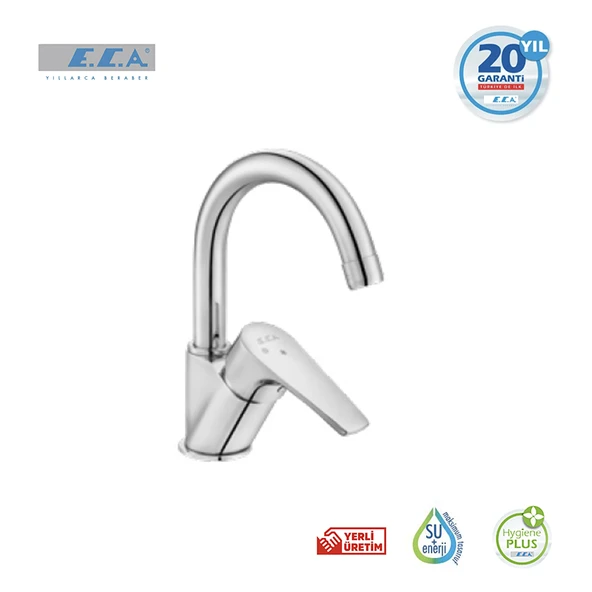 ECA Niobe Kuğu Borulu Lavabo Bataryası 102188054 ( 20 Yıl Garantili ) ürün görseli 1