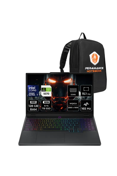 LENOVO Legion 5 Ultra 7 255HX 128GB 4TB+4TB SSD RTX5070/8GB 115W 15.1" QHD+ OLED 1000nits 165Hz FDOS ürün görseli 1