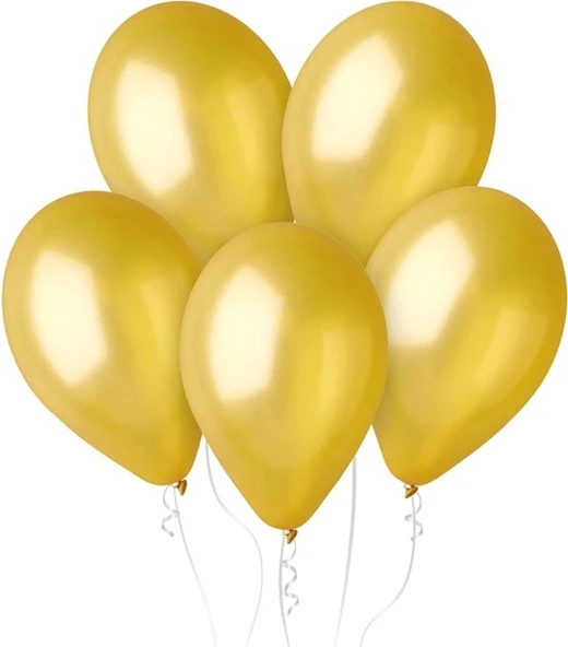 Gemar Metalik Balon Altın Gold - 15 adet ürün görseli 1