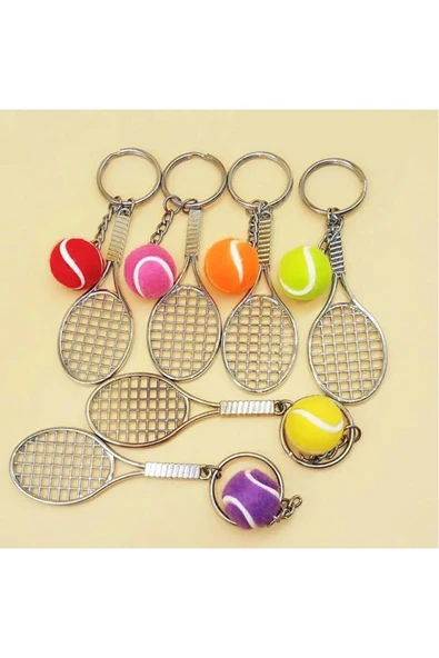 Tenis Raketi ve Topu Anahtarlık (Rastgele Gönderim) ürün görseli 1