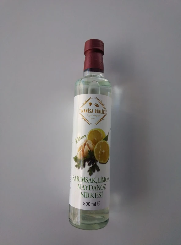 Manisa Birlik Sarımsak, Limon, Maydanoz, Sirkesi 500 ml Cam Şişe ürün görseli 1