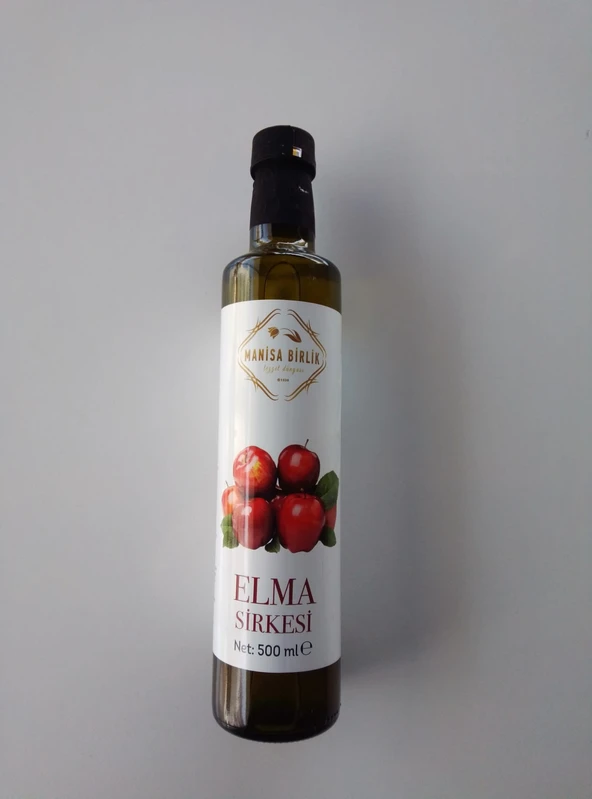 Manisa Birlik Elma Sirkesi 500 ml Cam Şişede Doğal Fermantasyon ürün görseli 1