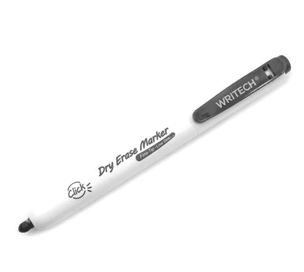 Writech Basmalı Dry Erase Markör Kalem Siyah ürün görseli 1