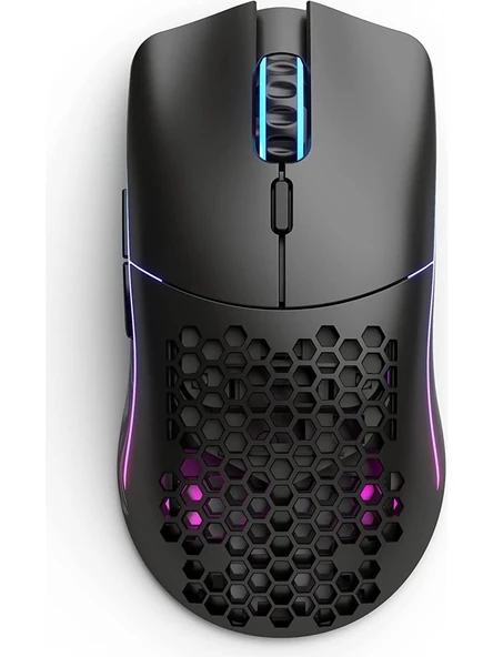 Glorious Model O GLO-MS-OW-MB Mat Siyah RGB Şarjlı Optik Kablosuz Oyuncu Mouse ürün görseli 1