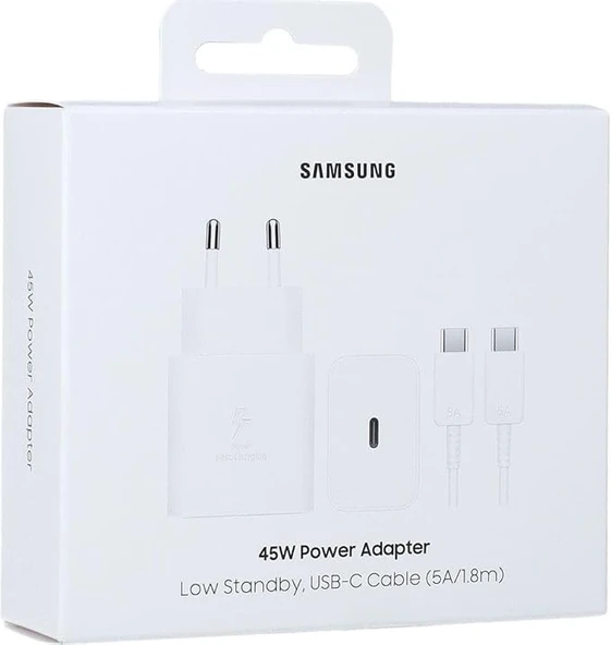 SAMSUN EP- 45W POWER ADAPER (BEYAZ) -SET     TA4511XWEGWW (5A.1.8M) ürün görseli 1