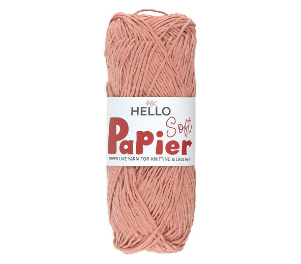 Hello Soft Papier Kağıt Çanta Örme İpi 100 Gram 100 Metre Kiremit P06 ürün görseli 1