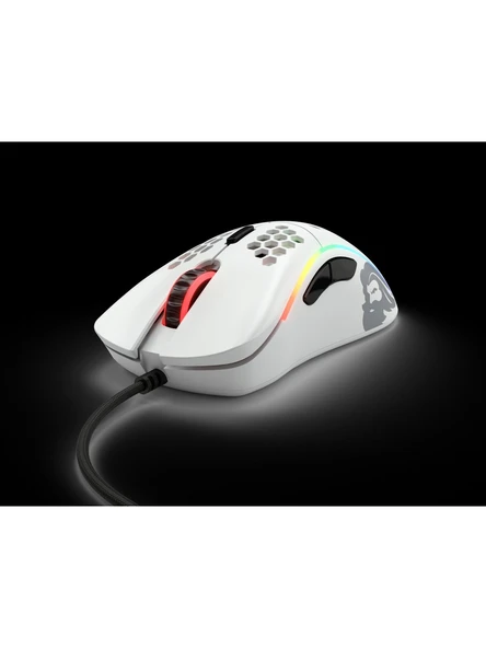 Glorious Model D GD-WHITE Mat Beyaz RGB Ergonomik Optik Kablolu Oyuncu Mouse ürün görseli 1