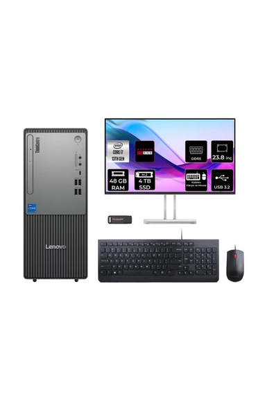 LENOVO ThinkCentre Neo 50T G5 i7 13700 48GB 4TB SSD RX550/4GB FDOS Masaüstü Bilgisayar + 23.8" ürün görseli 1