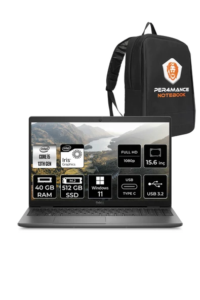 Dell Latitude 3550 i5 1335U 40GB 512GB SSD 15.6'' FHD W11P N015L355015 & PER4 ÇANTA ürün görseli 1