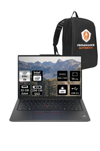 LENOVO ThinkPad E14 G6 Ultra 5 125U 32GB 256GB SSD 14'' WUXGA FDOS 21M7002PTX & PER4 ÇANTA ürün görseli 1