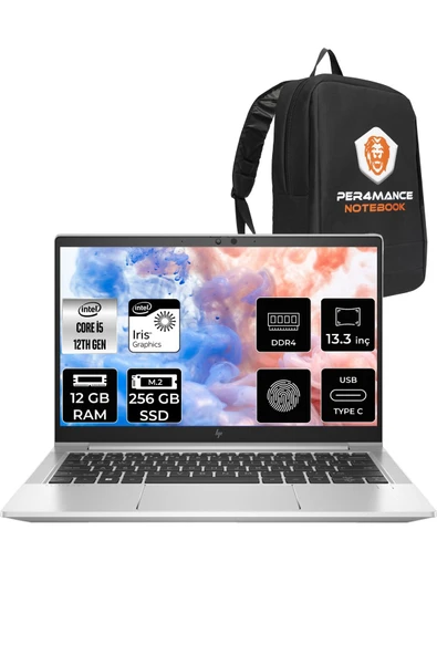 HP Elitebook 630 G9 i5 1235U 12GB RAM 256GB SSD 13.3'' FHD FDOS 6S6Y3EA & PER4 ÇANTA ürün görseli 1