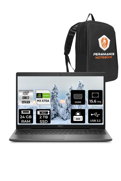 Dell Latitude 3550 i7 1355U 24GB 2TB SSD MX570A/2GB 15.6'' FDOS Dizüstü Bilgisayar & PER4 ÇANTA ürün görseli 1